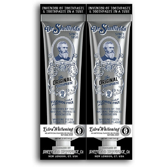 【追跡可能海外メール便】【お得な2本セット】Dr.Sheffield’s Certified Natural Toothpaste (Extra-Whitening) 5oz Pack of 2ドクターシェフィールド 歯磨き粉（エクストラホワイトニング）141g（2本セット）ホワイトニング