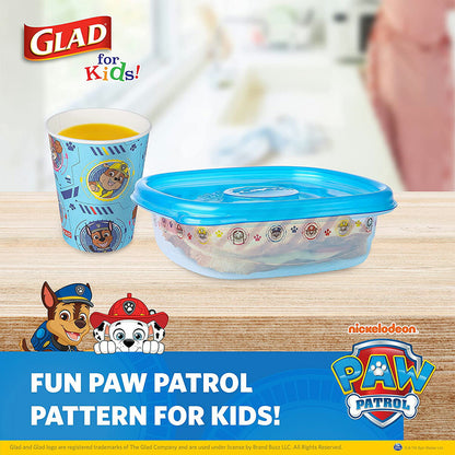 【エクスプレス便】Glad for Kids Paw Patrol GladWare Medium Lunch Square Food Storage Containers 5 Count Set  パウ・パトロール グラッド ミディアムランチコンテナー  5個入り　ピクニック　お弁当　プラスチック　BPAフリ