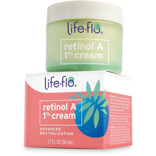 【エクスプレス便】Life-flo Retinol A 1% レチノールA 1％、アドバンスドクリーム 50ml Advanced Revitalization Cream　Refines Skin & Diminishes Look of Fine Lines & Wrinkles 1.7oz