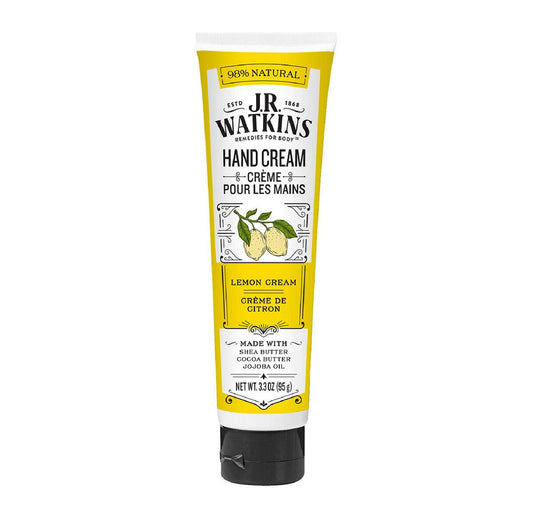 【追跡可能海外メール便】J.R. Watkins Natural Moisturizing Hand Cream Lemon 3.3oz  ジェイ・アール・ワトキンス ハンドクリーム 95g  ボディクリーム 保湿  植物由来 シアバター  ココアバター  アボカドオイル