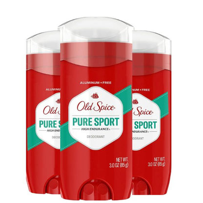 【エクスプレス便】オールドスパイス Old Spice ピュアスポーツ 3個セット 長時間持続 スティックタイプ 3.0oz×3　わき汗　汗止め　制汗剤　海外製品　ワキガ　匂い　汗対策 Deodorant Antiperspirant Pure Sport　デオドラント