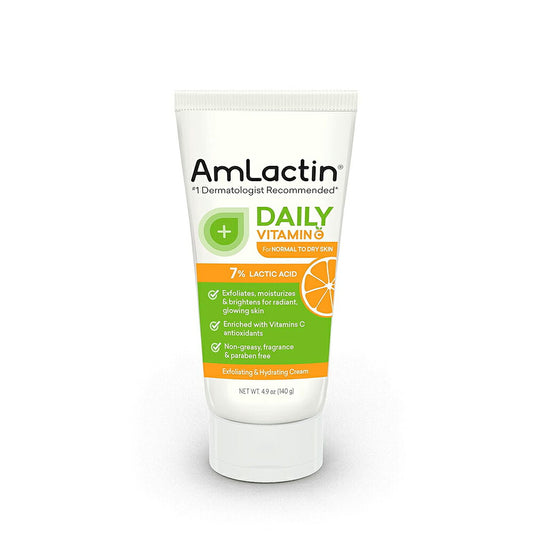 【エクスプレス便】AmLactin Daily Vitamin C Cream 4.9oz  アムラクティン デイリービタミンC クリーム 140g  透明感 くすみ 保湿 角質ケア パラベンフリー