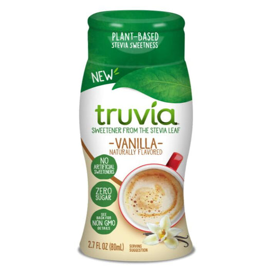 【追跡可能海外メール便】【Truvia】Truvia Zero Calorie Liquid Stevia Sweetener, Vanila flavor 2.7 fl. oz. トゥルビア ０カロリー スウィートナー バニラ味 天然甘味料 グルテンフリー ヴィーガン 非遺伝子組換え体 糖質０