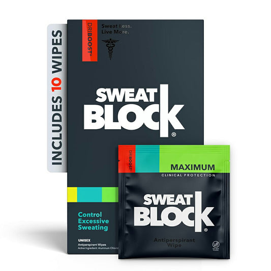 【追跡可能海外メール便】スウェットブロック 10枚入り　SWEAT BLOCK 10 wipes わき汗　汗止め　制汗剤　海外製品　ワキガ　匂い　Deodorant Antiperspirant デオドラント 汗対策