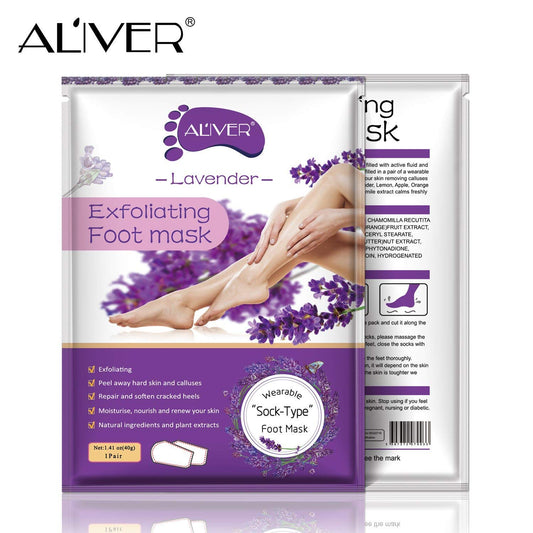 【追跡可能海外メール便】ALIVER Foot Peel Mask Exfoliator Peel Off Calluses Dead Skin Callus Remover Lavender1.41oz×3 Pack アリバー フットピールマスク エクスフォリエーター 足の角質 古い皮膚 ラベンダー40g×3パック