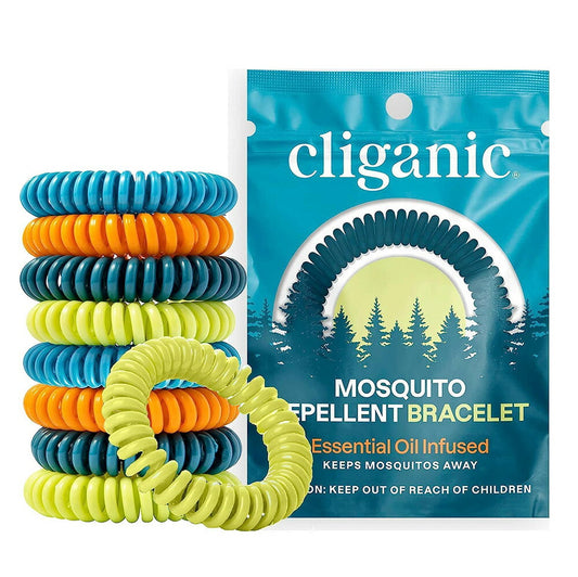 【追跡可能海外メール便】Cliganic 10 Pack Mosquito Repellent Bracelets クリガニック 蚊を寄せつけない ブレスレット 10個入り アウトドア キャンプ  ウルトラソン
