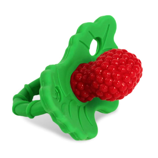 【追跡可能海外メール便】RaZberry Silicone Baby Teether Toy  Teething Relief Pacifier For Infant Red 0.64oz ラズベリー シリコン ベビー歯固め おしゃぶり 赤ちゃん用 レッド 18g