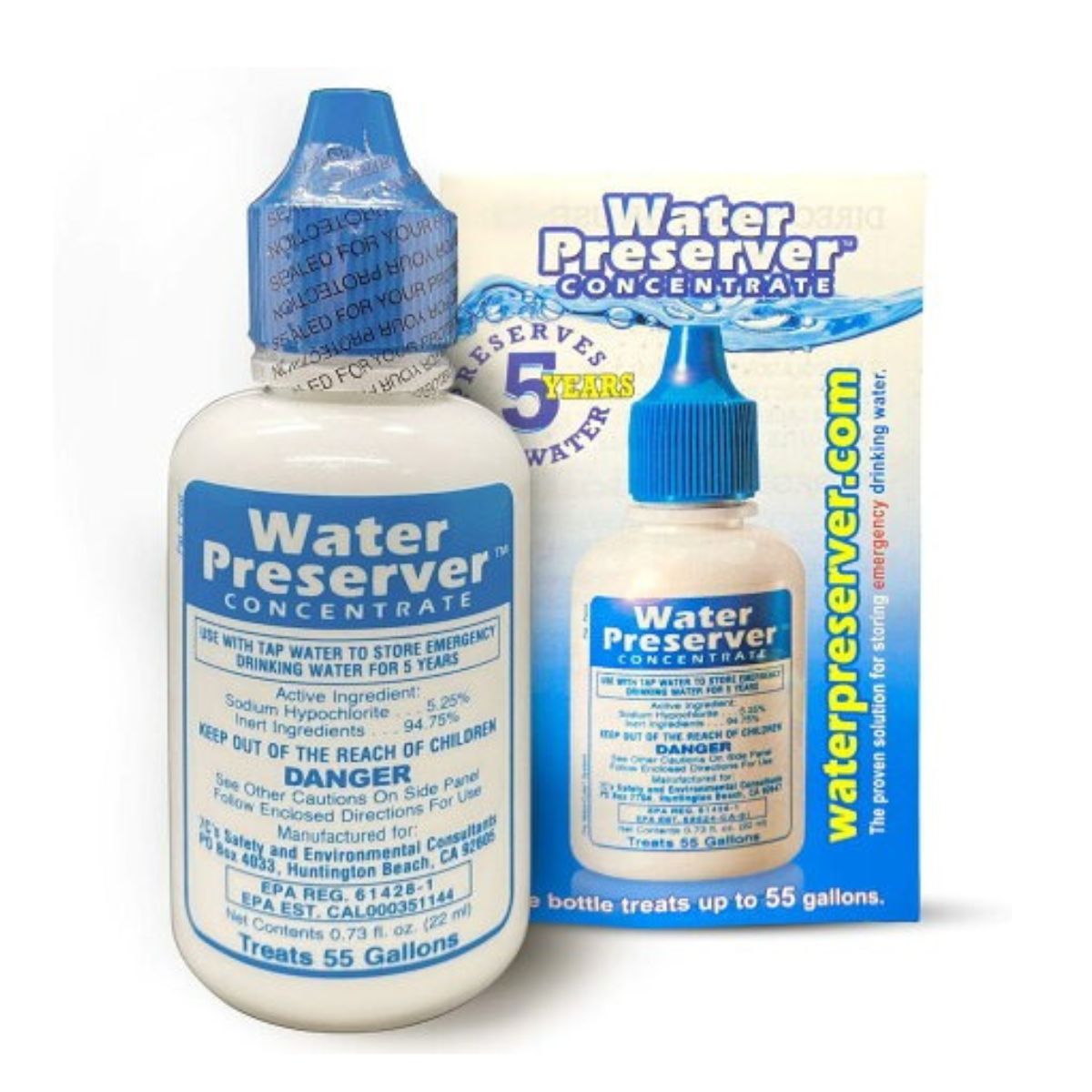 【追跡可能海外メール便】55 Gallon Water Preserver Concentrate 5 Year Emergency Disaster Preparedness Survival Kits 0.73oz 208リットル水保存用濃縮液 5年間の緊急災害準備・サバイバルキット 22ml 防災 防災グッズ