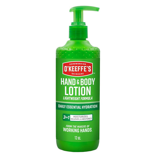 【エクスプレス便】 O'Keeffe's Hand and Body Lotion 12oz　オキーフス ハンド＆ボディローション 340g  乾燥肌 保湿 オールインワン