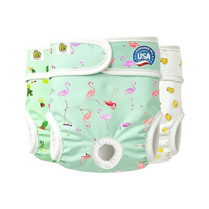 【エクスプレス便】Pet Magasin Reusable Washable Dog Diapers (Pack of 3)  X-Small (10”-12” Waist)  再利用可能・洗える犬用おむつ（3枚パック）(25.5-30.5cm)