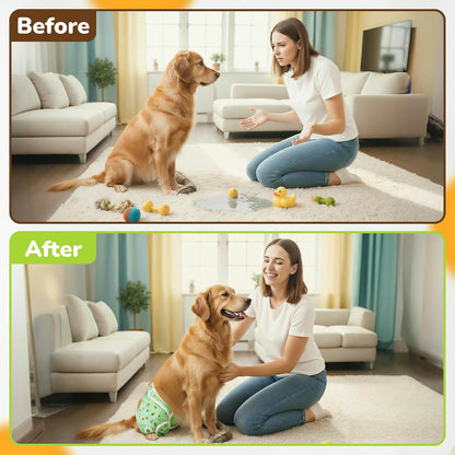 【エクスプレス便】Pet Magasin Reusable Washable Dog Diapers (Pack of 3)  X-Small (10”-12” Waist)  再利用可能・洗える犬用おむつ（3枚パック）(25.5-30.5cm)