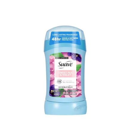 【追跡可能海外メール便】Suave Deodorant Stick Sweet Pea & Violet 1.2ozスエーヴ デオドラントスティック スウィートピー＆バイオレット 34g制汗剤　スティックタイプ　塗った後白くならない　長時間効果持続　汗の悩み　女性用