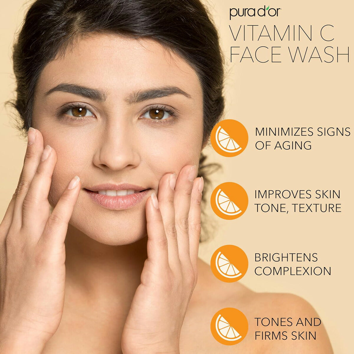 【エクスプレス便】pura d'or ビタミンC フェイスウオッシュ 237ml  ピュラドール Vitamin C Face Wash 8oz ビタミンC 洗顔料 ジェル状の洗顔料