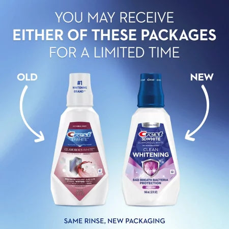 【エクスプレス便】 Crest 3D White<br />クレスト３Dホワイト  グラマラス マウスウォッシュ 32oz Crest 3D White  GLAMOROUS WHITE Mouthwash　ホワイトニング 白い歯 口元ケア