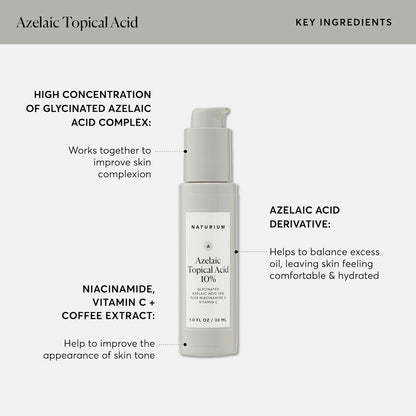 【追跡可能海外メール便】Naturium アゼライン酸 10% トピカルアシッド 30ml   ナチュリウム  Azelaic Topical Acid 10% Face & Skin Care Beauty Treatment 1ozナイアシンアミド  ビタミンC誘導体
