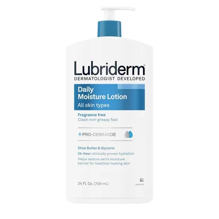 【エクスプレス便】Lubriderm Daily Moisture Hydrating Unscented Body Lotion with Vitamin B5 for Normal to Dry Skin 24oz ルブリダーム　デイリーモイスチャー　無香料　モイスチャーライジングローション　ビタミンB5　乾燥肌