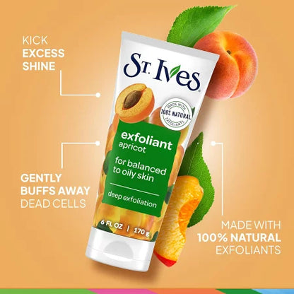 【エクスプレス便】【フレッシュスキン】ツルツルのお肌に！アプリコット・スクラブ洗顔 170g St. Ives Fresh Skin Apricot Scrub