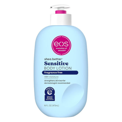 【エクスプレス便】eos シアバター センシティブスキン ボディローション 無香料 イオス Shea Better Sensitive Skin Body Lotion Fragrance Free 16oz / 473ml 乾燥肌 スキンケア ベタつかない 保湿 ヴィーガン