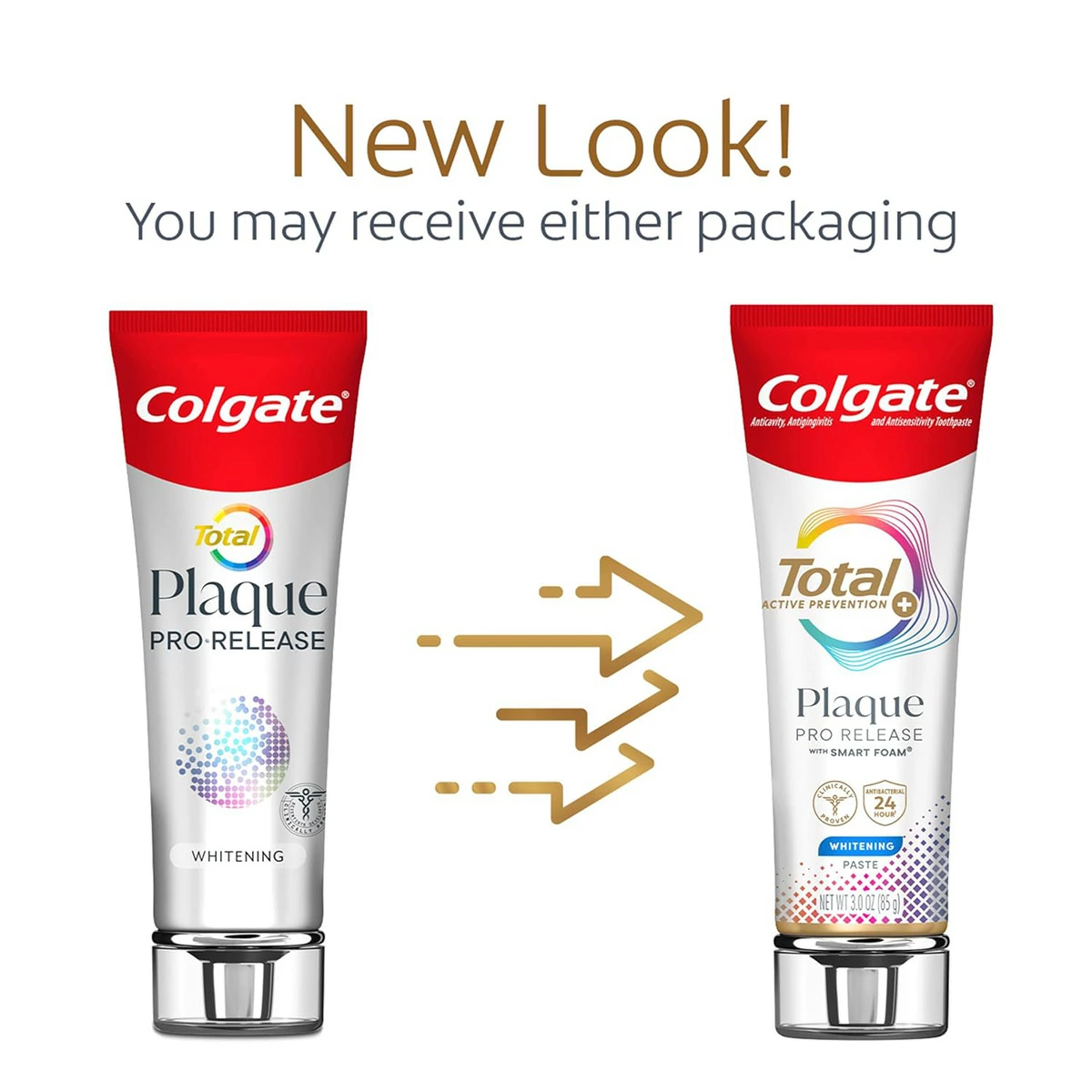 【追跡可能海外メール便】Colgate Total Plaque Pro Release Whitening Toothpaste 3.0oz</br>コルゲート トータルプラーク プロリリース ホワイトニング歯磨き粉 85g</br>白い歯　ホワイトニング　過敏症予防